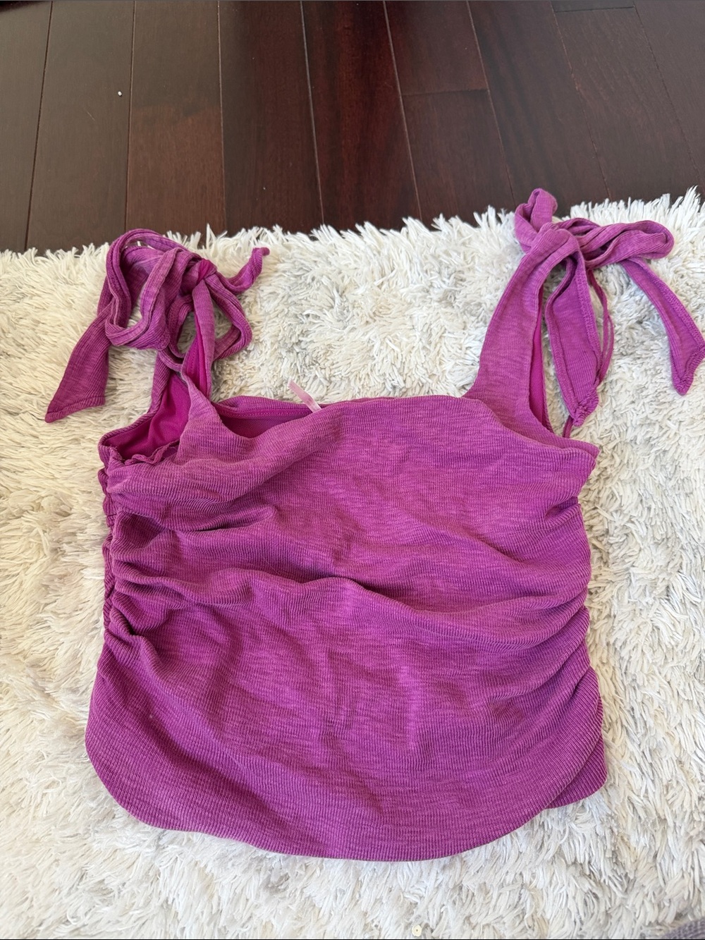 Free People Magenta Tie-Shoulder Camisole